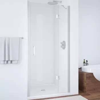 Душевая дверь в нишу Vegas Glass AFP 0100 07 01 R профиль матовый хром, стекло прозрачное