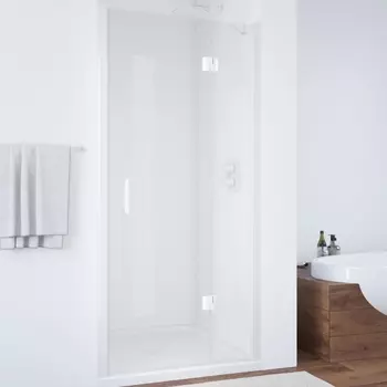 Душевая дверь в нишу Vegas Glass AFP 0110 01 01 R профиль белый, стекло прозрачное, проем 63 см