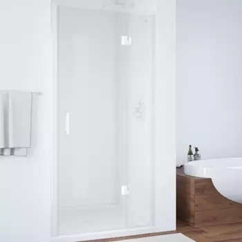 Душевая дверь в нишу Vegas Glass AFP 0110 01 01 R профиль белый, стекло прозрачное, проем 73 см