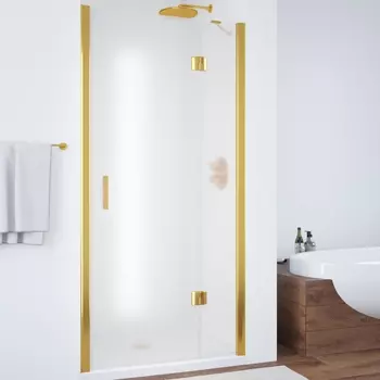 Душевая дверь в нишу Vegas Glass AFP 0110 09 10 R профиль золото, стекло сатин, проем 73 см