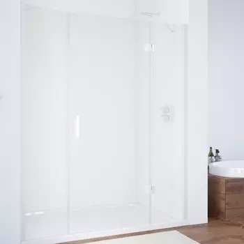 Душевая дверь в нишу Vegas Glass AFP-F 140 01 01 R профиль белый, стекло прозрачное