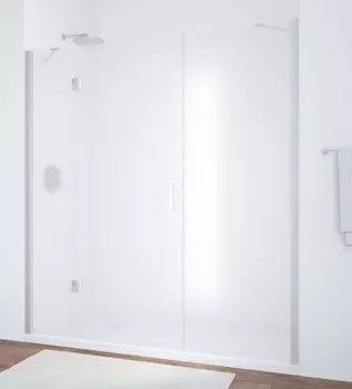 Душевая дверь в нишу Vegas Glass AFP-F 160 07 10 L, профиль матовый хром, стекло сатин