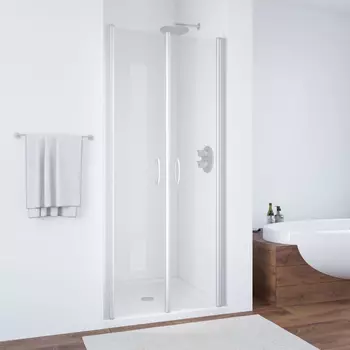 Душевая дверь в нишу Vegas Glass E2P 0070 07 01 профиль матовый хром, стекло прозрачное