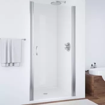 Душевая дверь в нишу Vegas Glass EP 0070 08 01 профиль глянцевый хром, стекло прозрачное