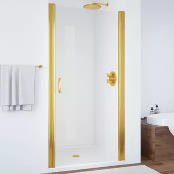 Душевая дверь в нишу Vegas Glass EP 0070 09 01 профиль золото, стекло прозрачное
