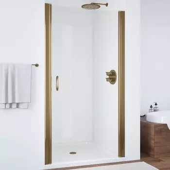 Душевая дверь в нишу Vegas Glass EP 0080 05 01 профиль бронза, стекло прозрачное