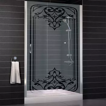 Душевая дверь в нишу Vegas Glass EP 0085 07 R профиль матовый хром, стекло Artdeco1