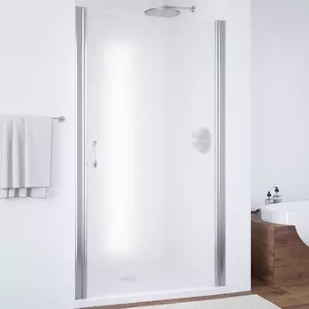 Душевая дверь в нишу Vegas Glass EP 0085 08 10 профиль глянцевый хром, стекло сатин