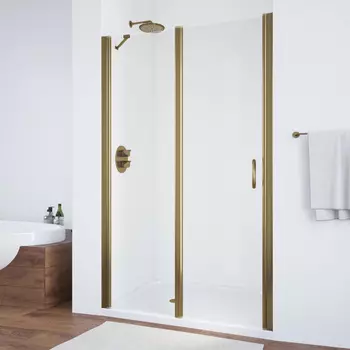 Душевая дверь в нишу Vegas Glass EP-F-1 0105 05 01 L профиль бронза, стекло прозрачное