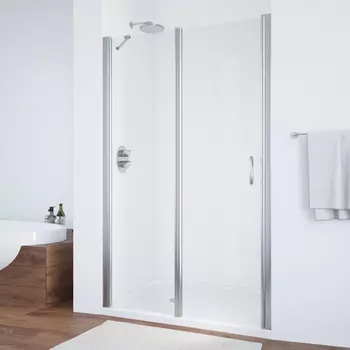 Душевая дверь в нишу Vegas Glass EP-F-1 0105 08 01 L стекло прозрачное, 105
