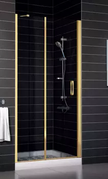Душевая дверь в нишу Vegas Glass EP-F-1 0105 09 01 R профиль золото, стекло прозрачное