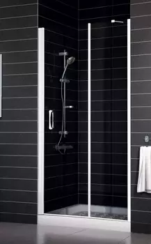 Душевая дверь в нишу Vegas Glass EP-F-1 0110 01 01 L профиль белый, стекло прозрачное