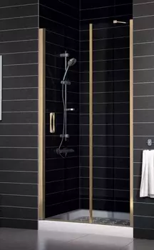 Душевая дверь в нишу Vegas Glass EP-F-1 0110 05 01 L профиль бронза, стекло прозрачное