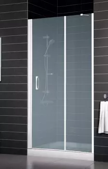 Душевая дверь в нишу Vegas Glass EP-F-1 0115 01 10 L профиль белый, стекло сатин
