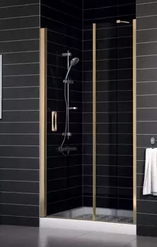 Душевая дверь в нишу Vegas Glass EP-F-1 0115 05 01 L профиль бронза, стекло прозрачное