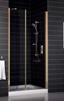 Душевая дверь в нишу Vegas Glass EP-F-1 0115 05 01 R профиль бронза, стекло прозрачное