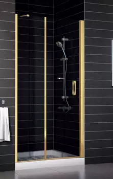 Душевая дверь в нишу Vegas Glass EP-F-1 0115 09 01 R профиль золото, стекло прозрачное