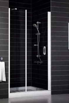 Душевая дверь в нишу Vegas Glass EP-F-1 0125 01 01 R профиль белый, стекло прозрачное