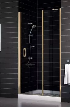 Душевая дверь в нишу Vegas Glass EP-F-1 0125 05 01 L профиль бронза, стекло прозрачное