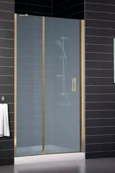 Душевая дверь в нишу Vegas Glass EP-F-1 0125 05 10 R профиль бронза, стекло сатин