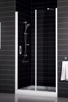 Душевая дверь в нишу Vegas Glass EP-F-1 0130 01 01 L профиль белый, стекло прозрачное