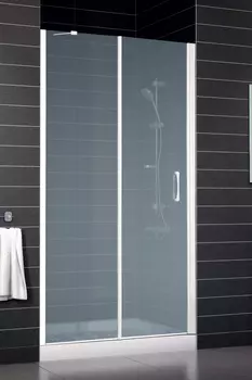 Душевая дверь в нишу Vegas Glass EP-F-1 0130 01 10 R профиль белый, стекло сатин