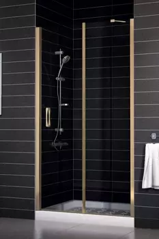 Душевая дверь в нишу Vegas Glass EP-F-1 0130 05 01 L профиль бронза, стекло прозрачное