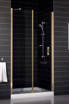 Душевая дверь в нишу Vegas Glass EP-F-1 0130 05 01 R профиль бронза, стекло прозрачное