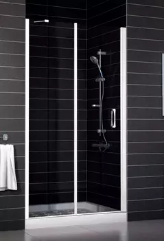 Душевая дверь в нишу Vegas Glass EP-F-1 0135 01 01 R профиль белый, стекло прозрачное