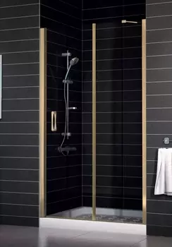 Душевая дверь в нишу Vegas Glass EP-F-1 0140 05 01 L профиль бронза, стекло прозрачное