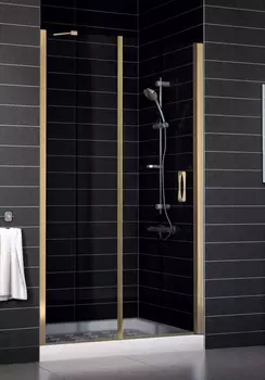 Душевая дверь в нишу Vegas Glass EP-F-1 0140 05 01 R профиль бронза, стекло прозрачное