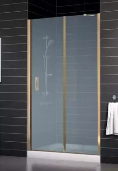 Душевая дверь в нишу Vegas Glass EP-F-1 0140 05 10 L профиль бронза, стекло сатин