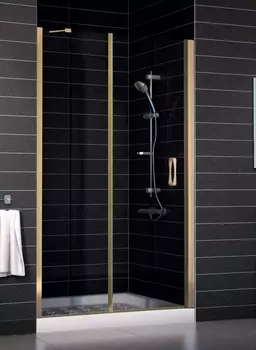 Душевая дверь в нишу Vegas Glass EP-F-1 0150 05 01 R профиль бронза, стекло прозрачное