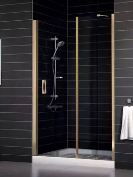 Душевая дверь в нишу Vegas Glass EP-F-1 0155 05 01 L профиль бронза, стекло прозрачное