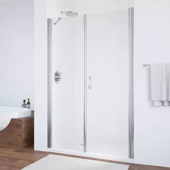 Душевая дверь в нишу Vegas Glass EP-F-2 0120 08 01 R профиль глянцевый хром, стекло прозрачное