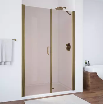 Душевая дверь в нишу Vegas Glass EP-F-2 0125 05 05 L профиль бронза, стекло бронза