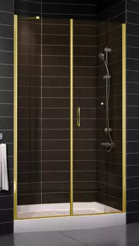 Душевая дверь в нишу Vegas Glass EP-F-2 0130 09 05 R профиль золото, стекло бронза