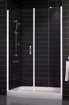 Душевая дверь в нишу Vegas Glass EP-F-2 0140 01 01 L профиль белый, стекло прозрачное