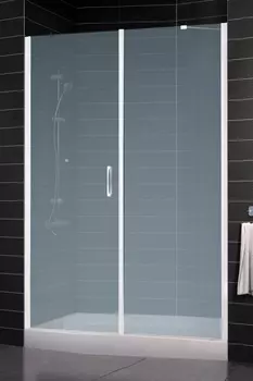 Душевая дверь в нишу Vegas Glass EP-F-2 0140 01 10 L профиль белый, стекло сатин