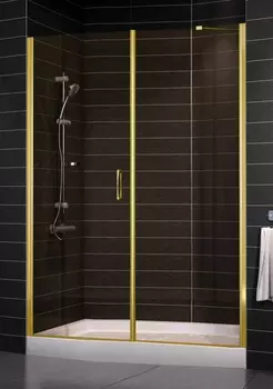 Душевая дверь в нишу Vegas Glass EP-F-2 0145 09 05 L профиль золото, стекло бронза