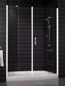 Душевая дверь в нишу Vegas Glass EP-F-2 0150 01 01 R профиль белый, стекло прозрачное