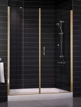 Душевая дверь в нишу Vegas Glass EP-F-2 0150 05 01 R профиль бронза, стекло прозрачное