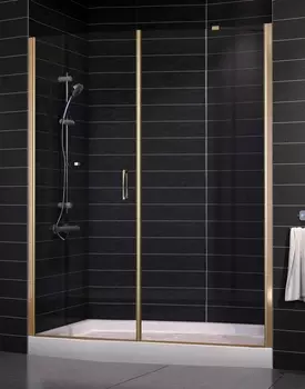 Душевая дверь в нишу Vegas Glass EP-F-2 0160 05 01 L профиль бронза, стекло прозрачное