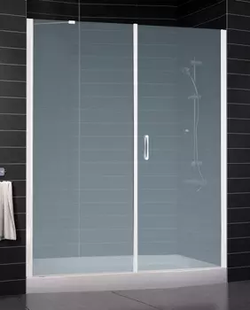 Душевая дверь в нишу Vegas Glass EP-F-2 0165 01 10 R профиль белый, стекло сатин