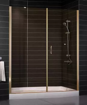 Душевая дверь в нишу Vegas Glass EP-F-2 0170 05 05 R профиль бронза, стекло бронза