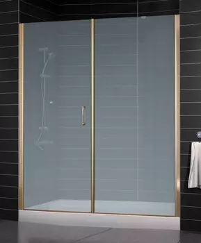 Душевая дверь в нишу Vegas Glass EP-F-2 0170 05 10 L профиль бронза, стекло сатин