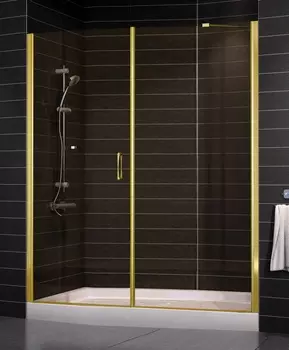Душевая дверь в нишу Vegas Glass EP-F-2 0170 09 05 L профиль золото, стекло бронза