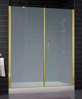 Душевая дверь в нишу Vegas Glass EP-F-2 0170 09 10 R профиль золото, стекло сатин