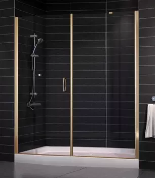 Душевая дверь в нишу Vegas Glass EP-F-2 0175 05 01 L профиль бронза, стекло прозрачное