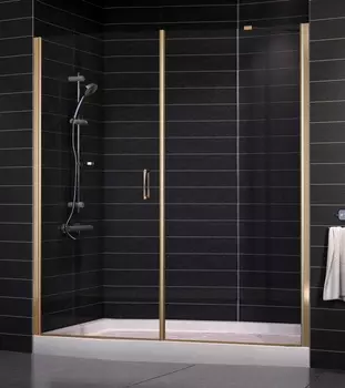 Душевая дверь в нишу Vegas Glass EP-F-2 0180 05 01 L профиль бронза, стекло прозрачное